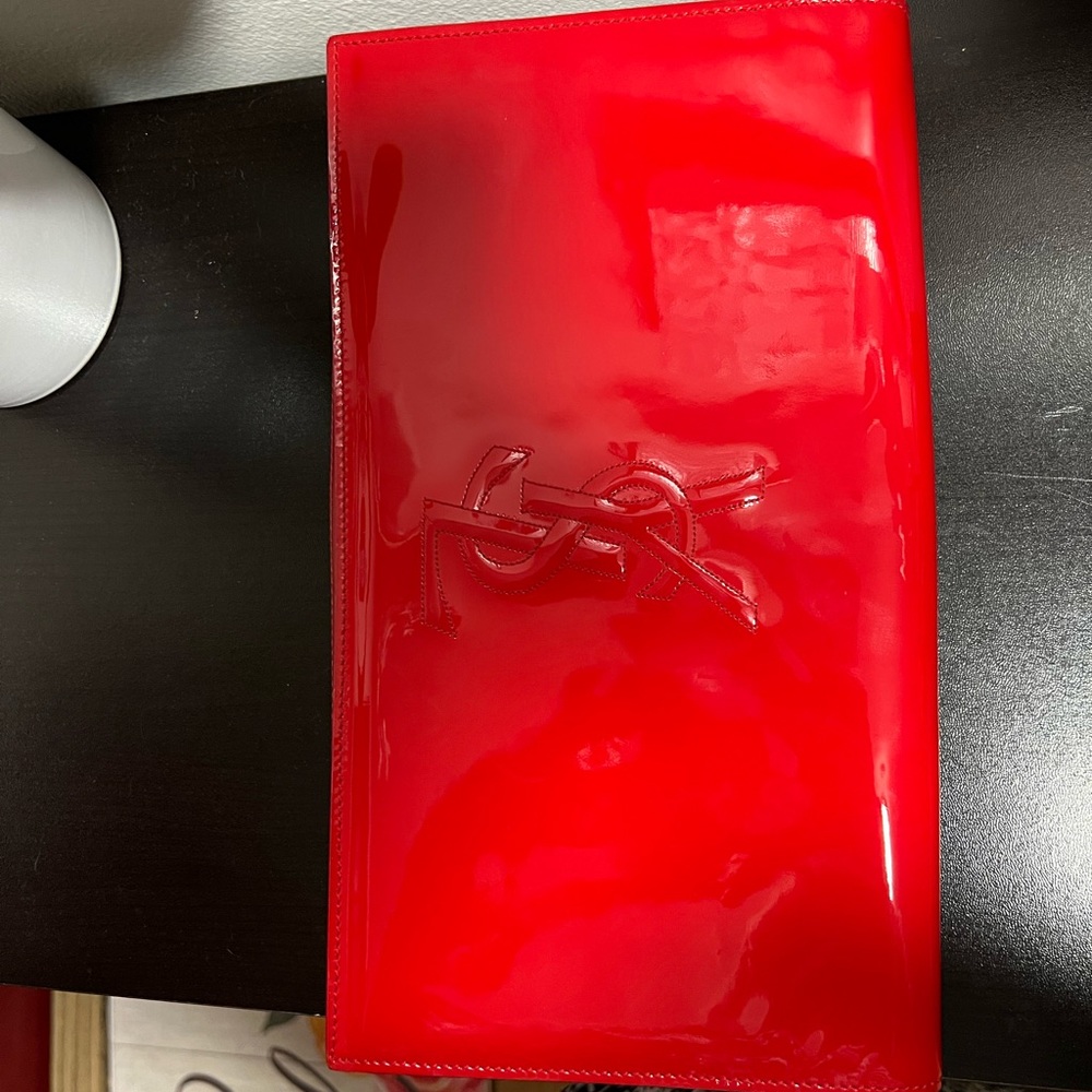 Ysl patent red clutch purse OPEN TO REASONABLE OFFERS